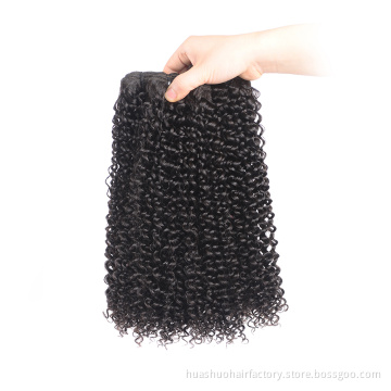 Wholesale Single Donor 10a Grade Raw Unprocessed Virgin Curly Temples Indian Hair Vendor